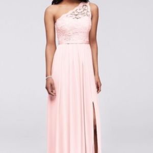 NWT Petal Pink David's Bridal Lace Strap Dress